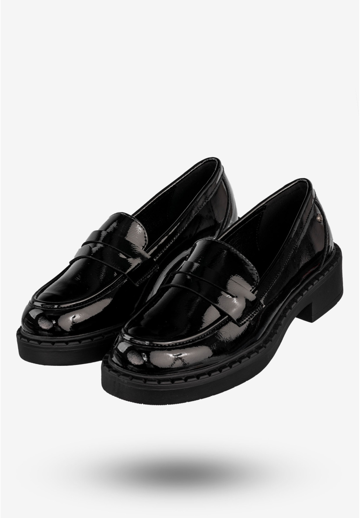 Mokasyny Damskie Buty Eleganckie Półbuty Czarne Potocki 24-12174BKP
