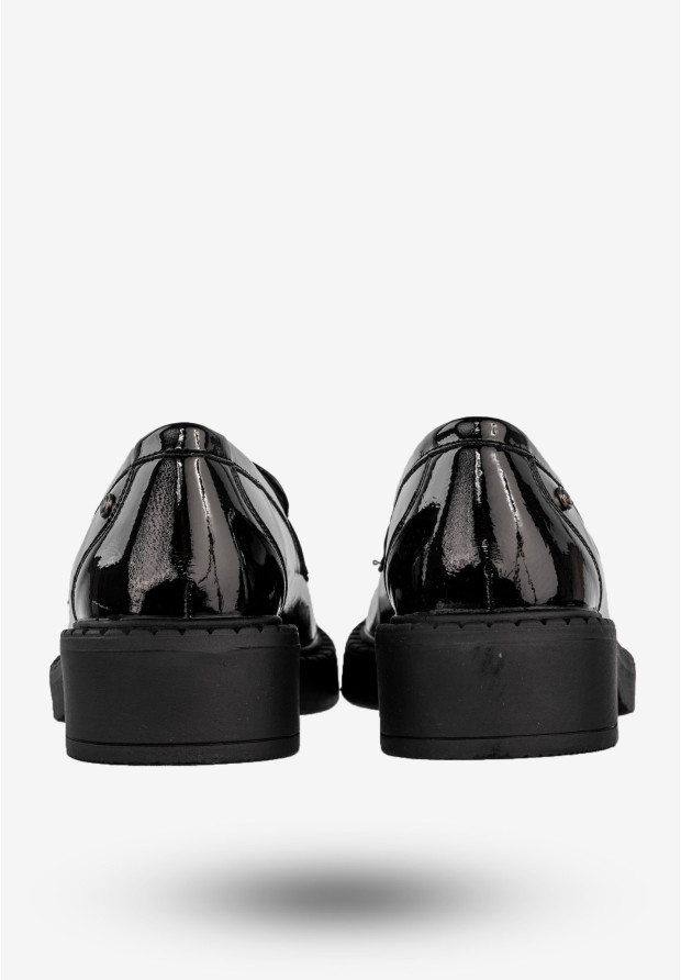 Mokasyny Damskie Buty Eleganckie Półbuty Czarne Potocki 24-12174BKP