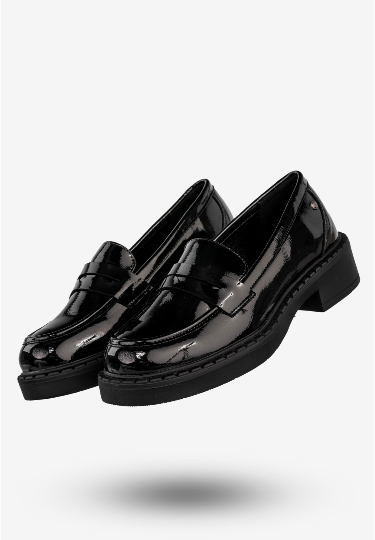 Mokasyny Damskie Buty Eleganckie Półbuty Czarne Potocki 24-12174BKP