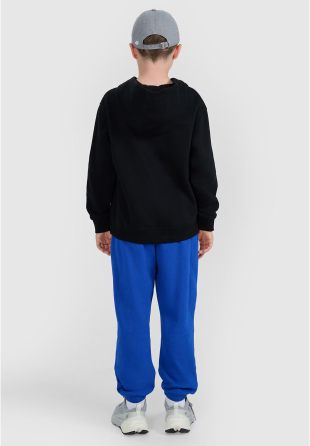 Bluza Chłopięca 4F Czarna Z Kapturem OVERSIZE 4FJWMM00TSWSM1860