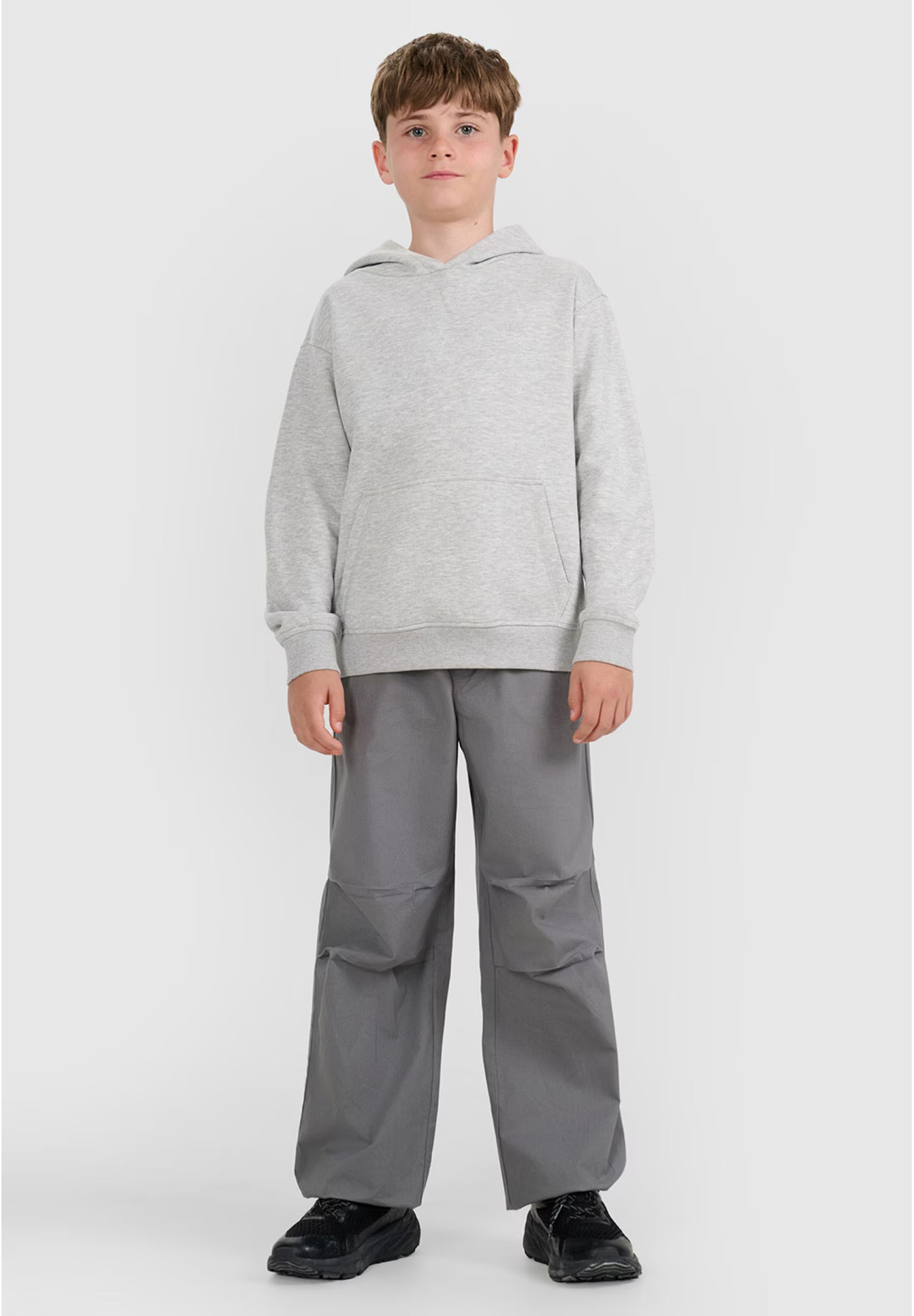 Bluza Chłopięca 4F Szara Z Kapturem OVERSIZE 4FJWMM00TSWSM1860