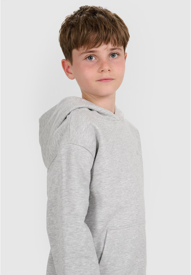 Bluza Chłopięca 4F Szara Z Kapturem OVERSIZE 4FJWMM00TSWSM1860