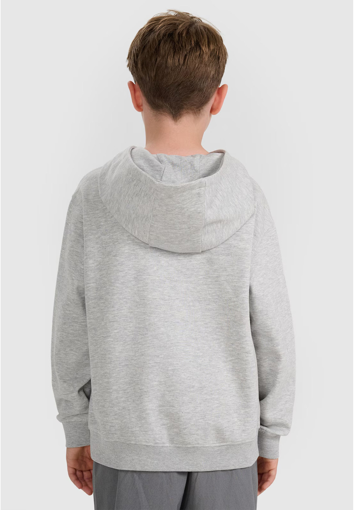Bluza Chłopięca 4F Szara Z Kapturem OVERSIZE 4FJWMM00TSWSM1860