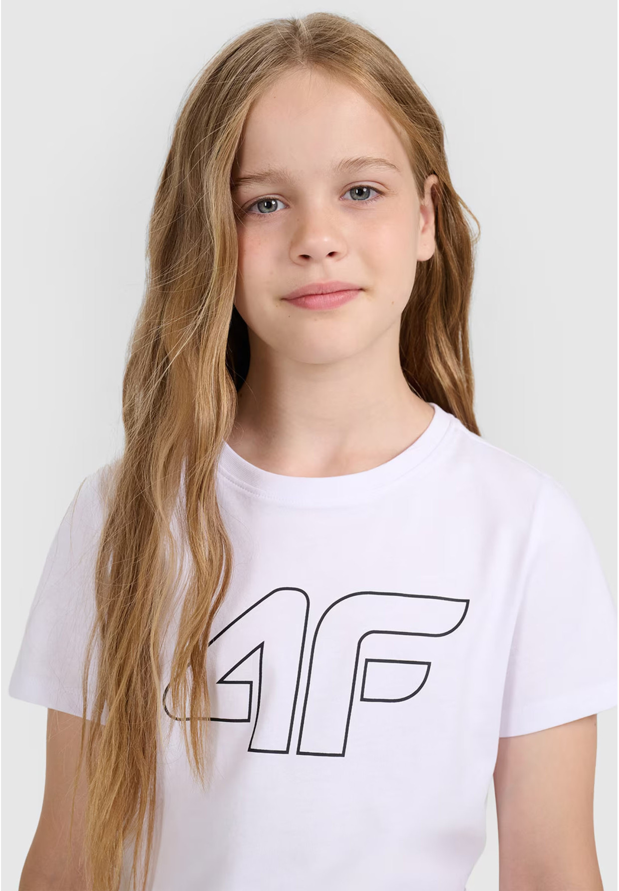 Koszulka Dziewczęca 4F Biały T-shirt 4FJWMM00TTSHF2333