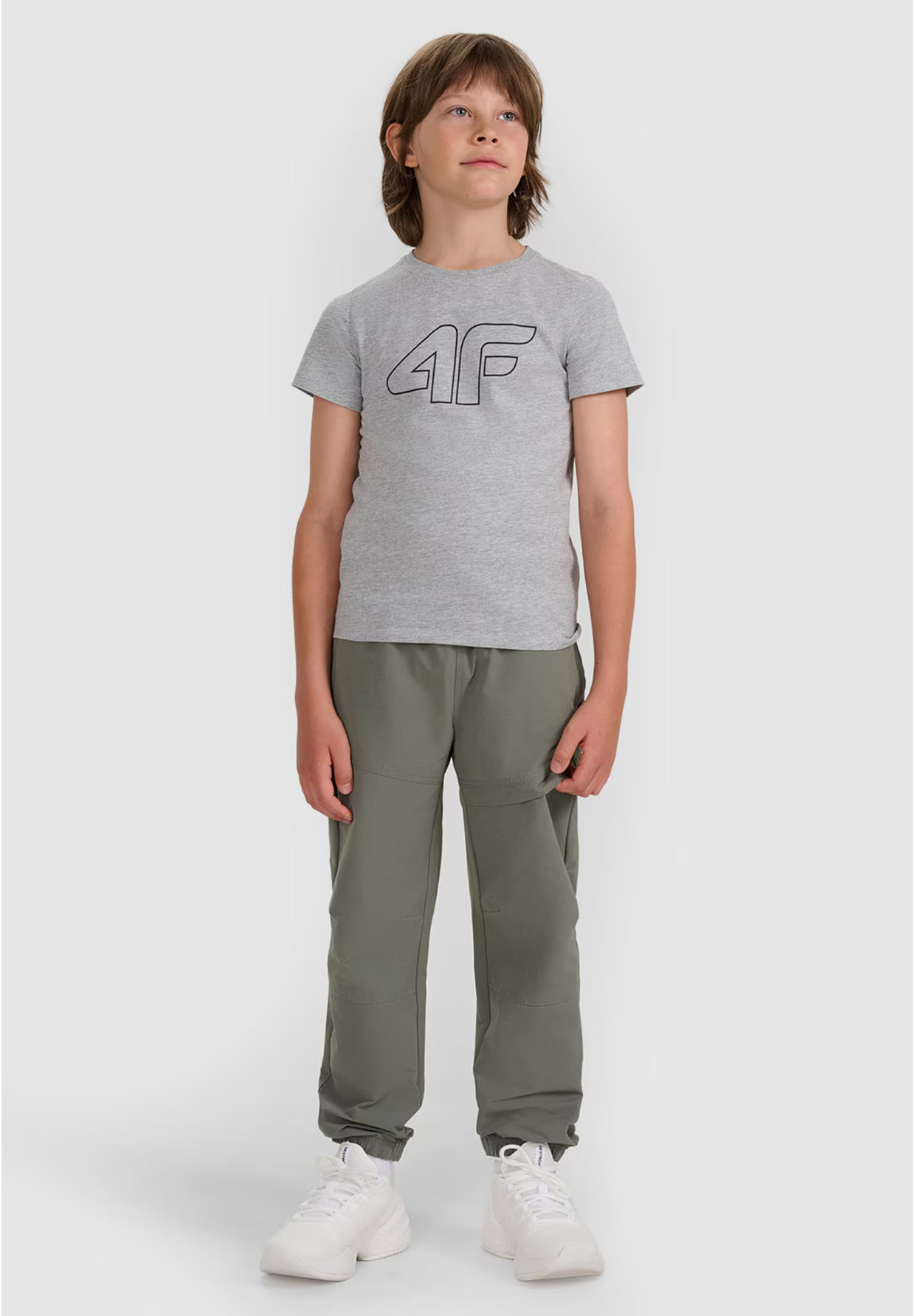 Koszulka Chłopięca 4F T-shirt Z Nadrukiem Szary 4FJWMM00TTSHM2331
