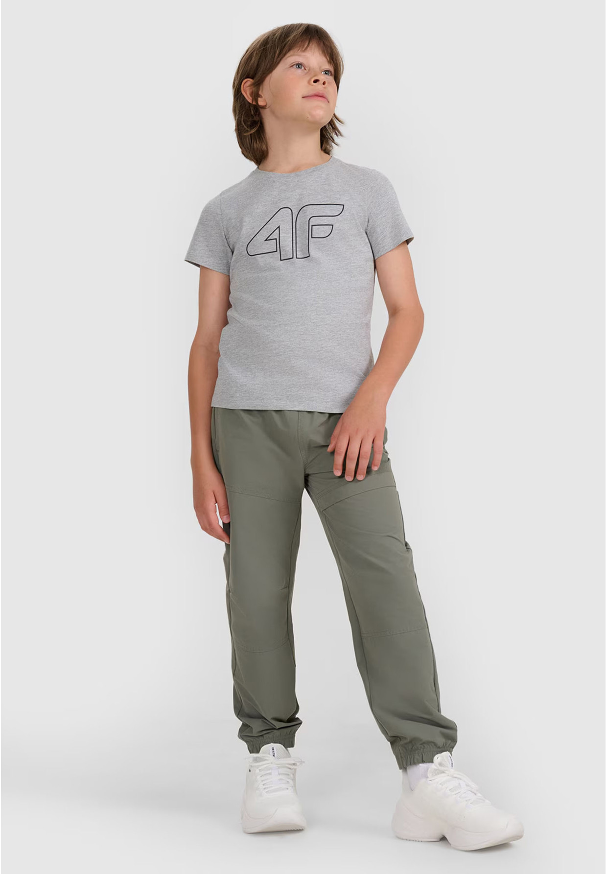 Koszulka Chłopięca 4F T-shirt Z Nadrukiem Szary 4FJWMM00TTSHM2331