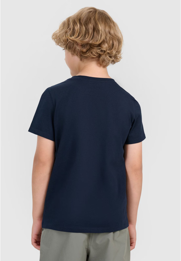 Koszulka Chłopięca 4F T-shirt Z Nadrukiem Granatowa 4FJWMM00TTSHM2331