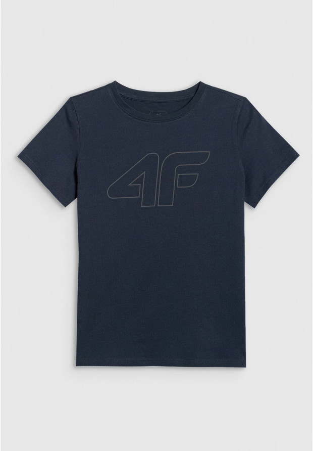Koszulka Chłopięca 4F T-shirt Z Nadrukiem Granatowa 4FJWMM00TTSHM2331