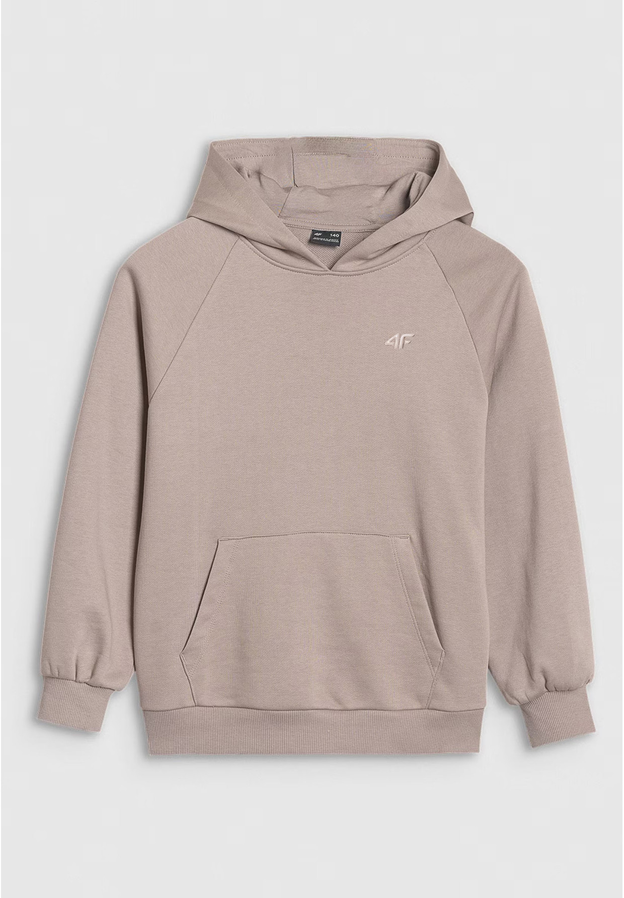 Bluza Dziewczęca 4F Beżowa z Kapturem Oversize 4FJWSS25TSWSF1478