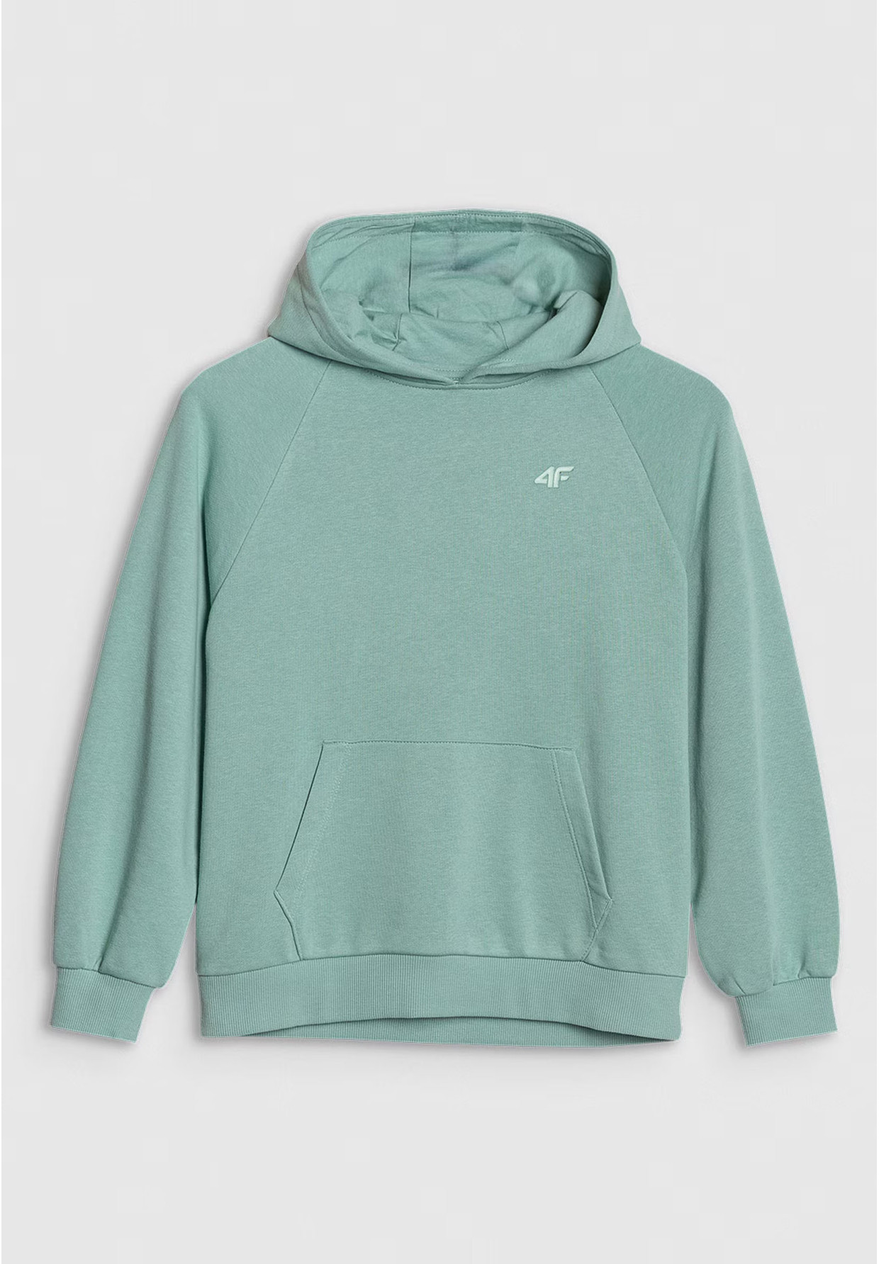Bluza Dziewczęca 4F Miętowa z Kapturem Oversize 4FJWSS25TSWSF1478