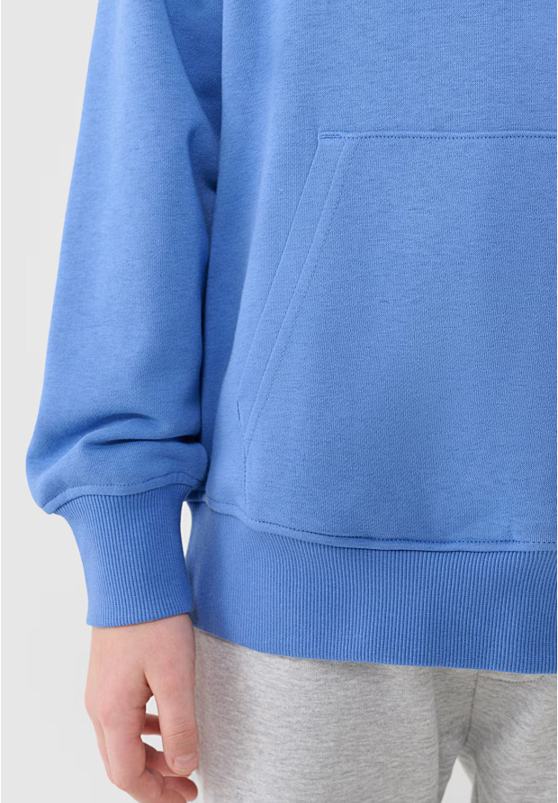 Bluza Chłopięca 4F Niebieska z Kapturem Oversize 4FJWSS25TSWSM1712