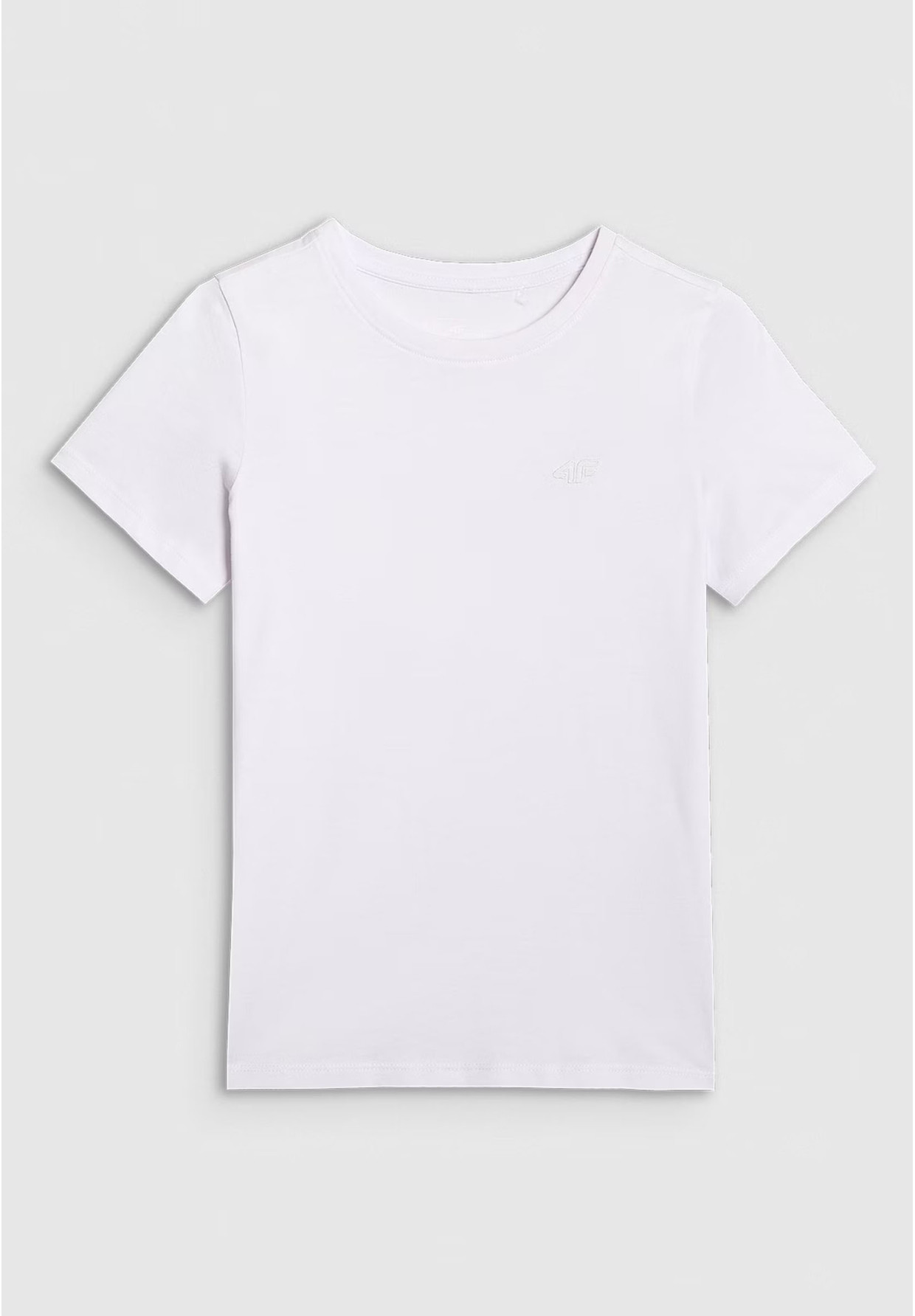 Koszulka Dziewczęca 4F T-shirt Biały Basic Podkoszulek 4FJWMM00TTSHF2332