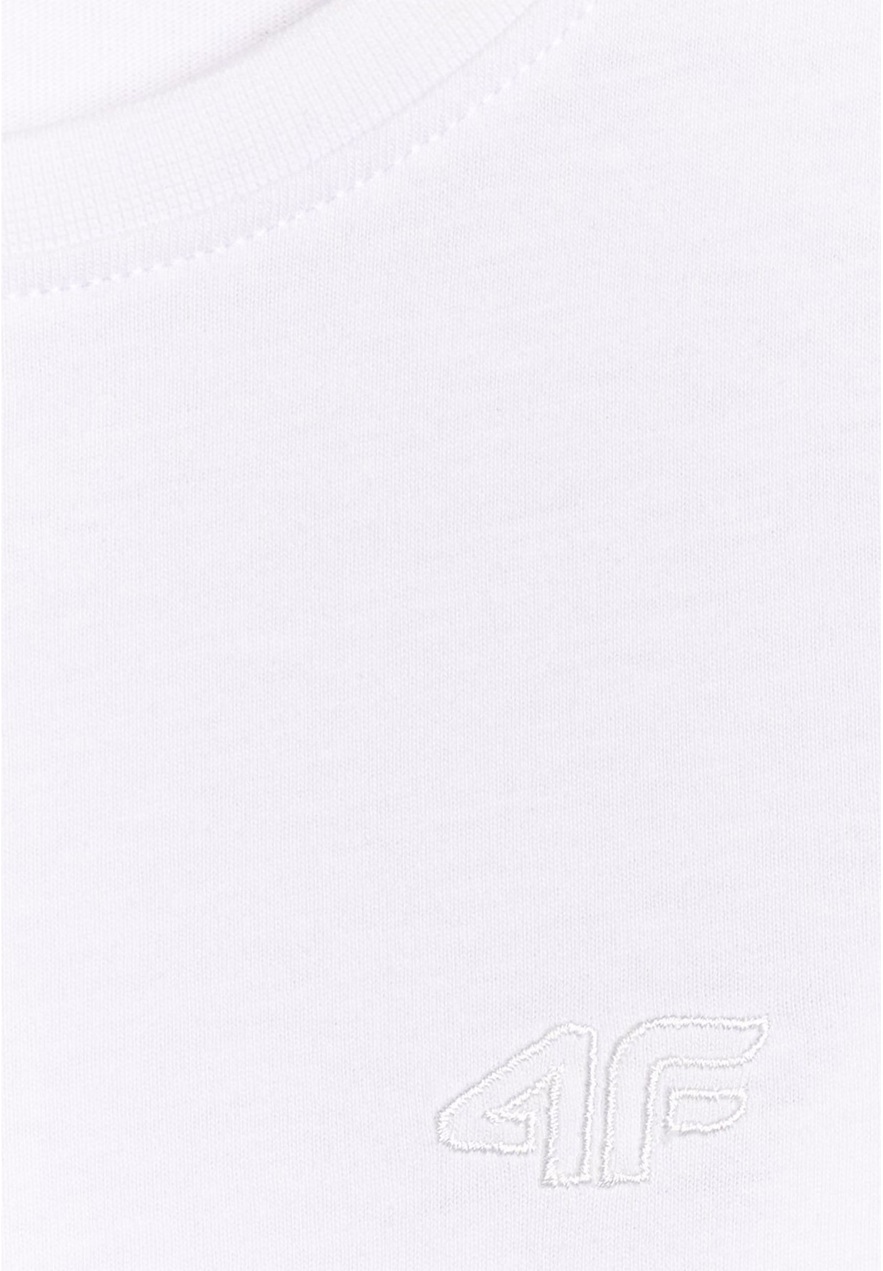 Koszulka Dziewczęca 4F T-shirt Biały Basic Podkoszulek 4FJWMM00TTSHF2332