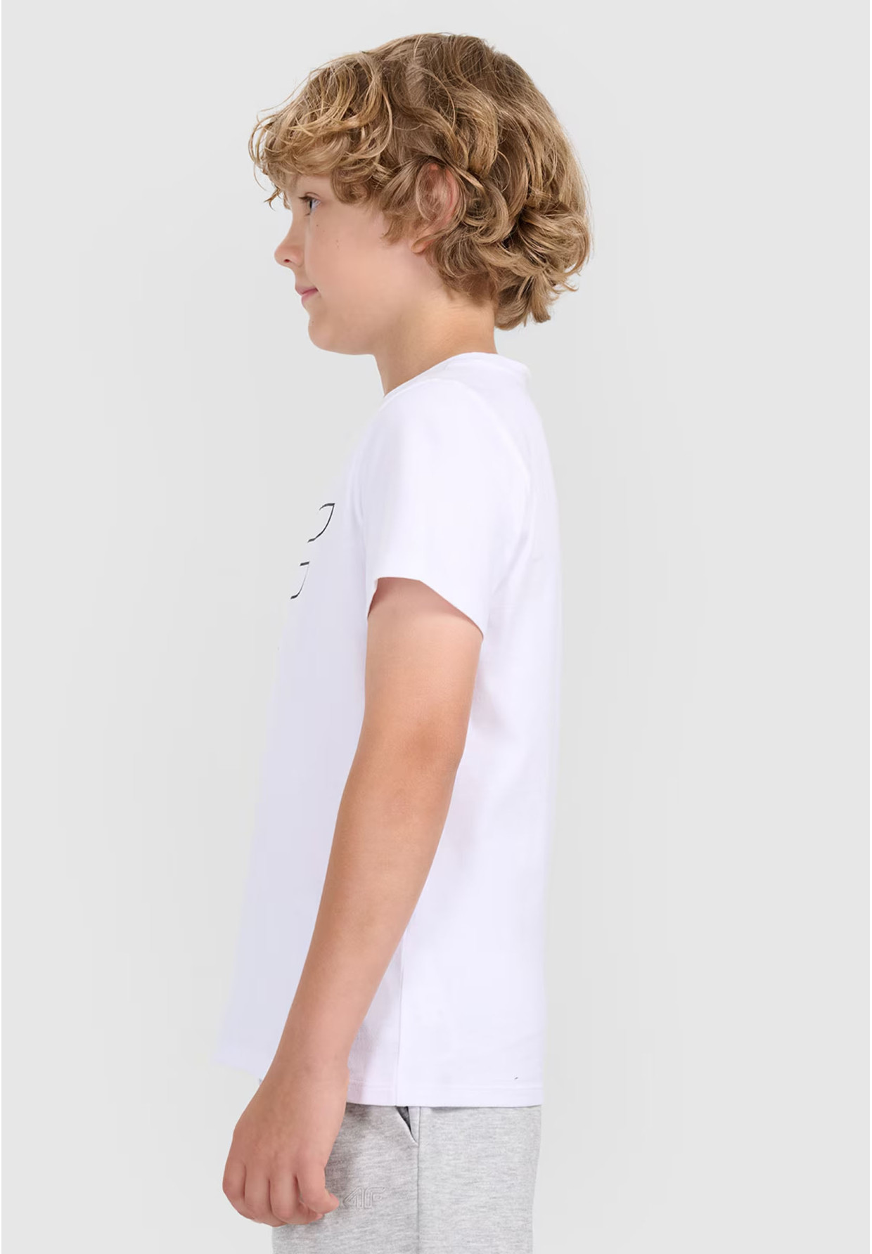 Koszulka Chłopięca 4F T-shirt Z Nadrukiem Biała 4FJWMM00TTSHM2331