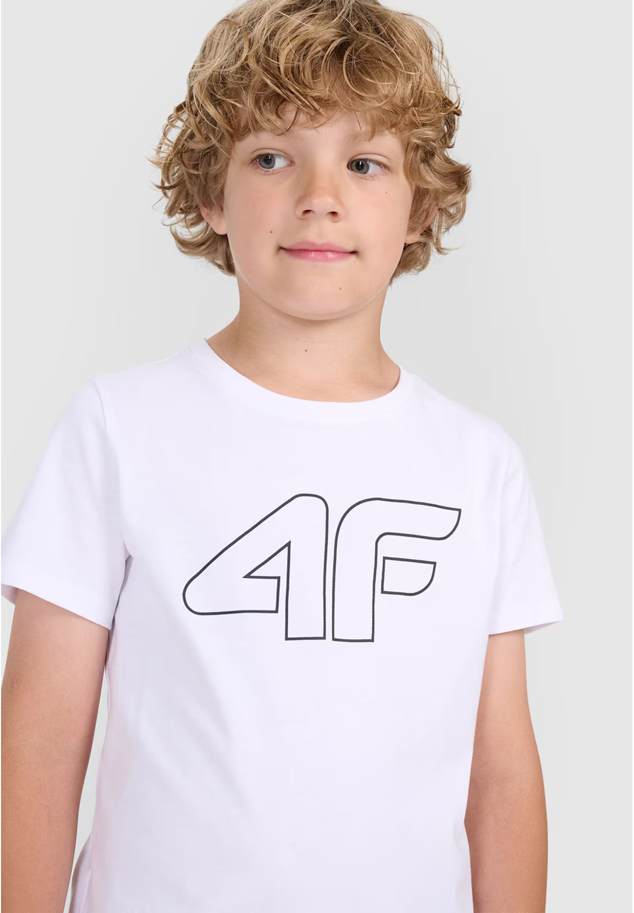 Koszulka Chłopięca 4F T-shirt Z Nadrukiem Biała 4FJWMM00TTSHM2331