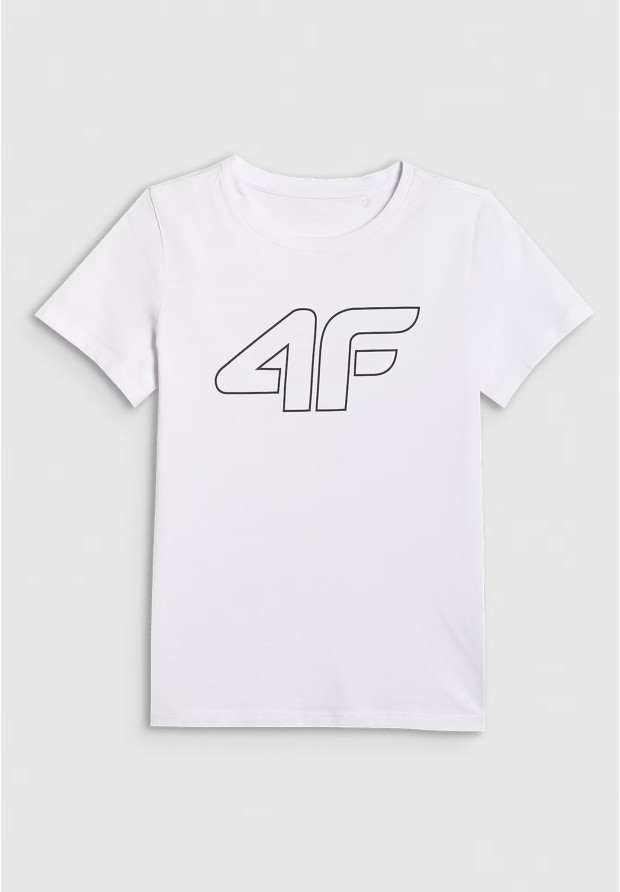 Koszulka Chłopięca 4F T-shirt Z Nadrukiem Biała 4FJWMM00TTSHM2331