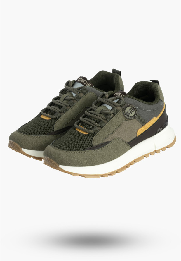 Buty Męskie BIG STAR Sneakersy Sportowe Khaki RR174280