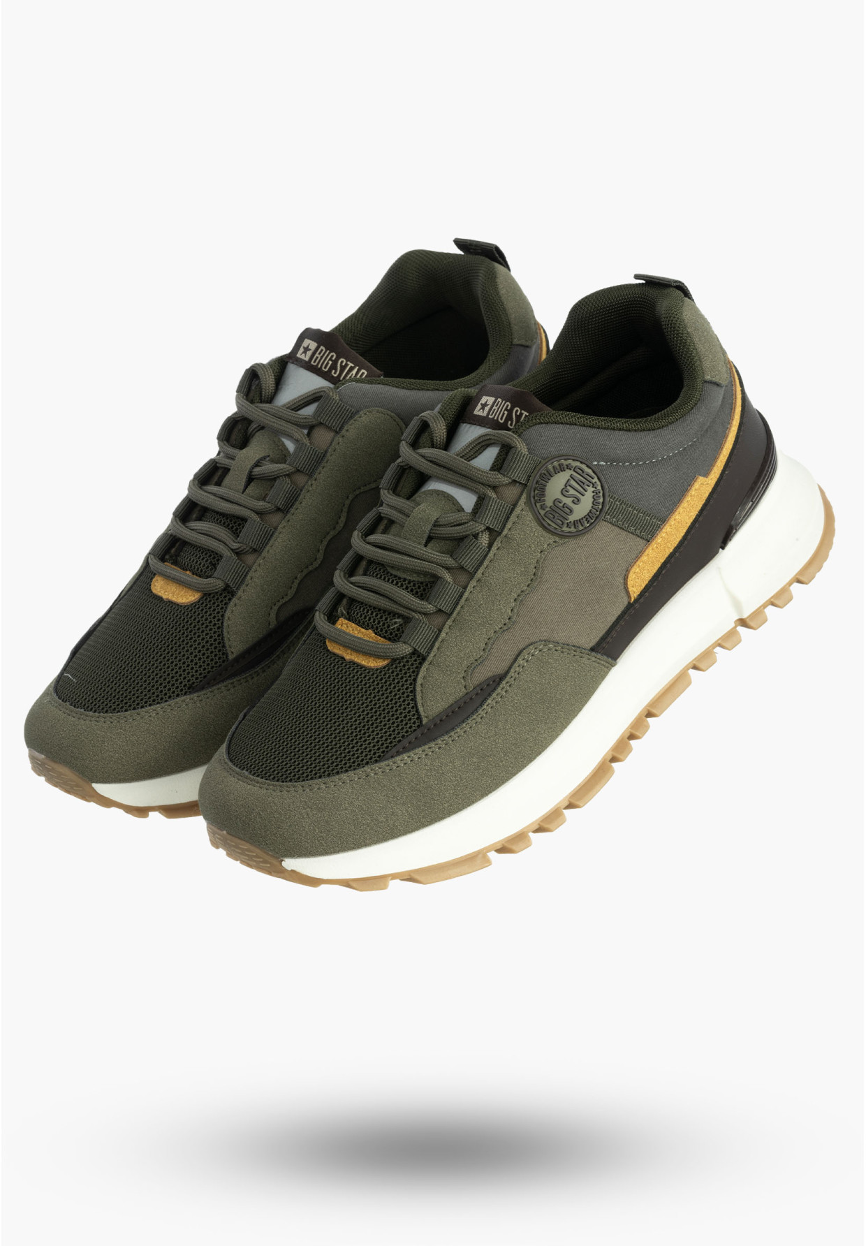 Buty Męskie BIG STAR Sneakersy Sportowe Khaki RR174280