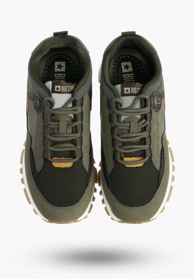 Buty Męskie BIG STAR Sneakersy Sportowe Khaki RR174280