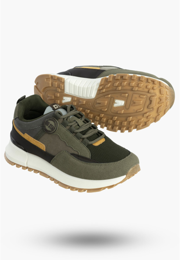 Buty Męskie BIG STAR Sneakersy Sportowe Khaki RR174280