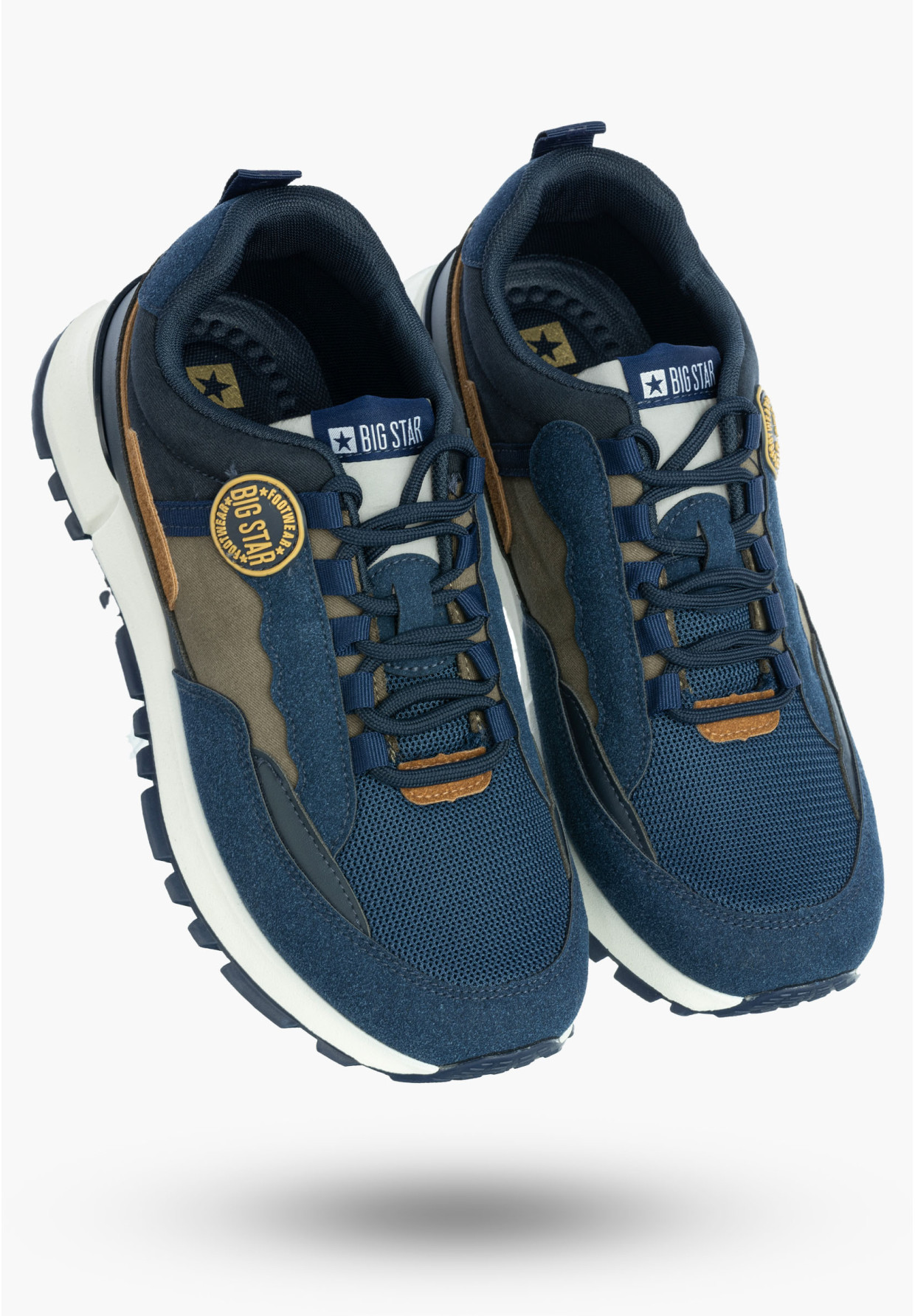 Buty Męskie BIG STAR Sneakersy Sportowe Granatowe RR174279