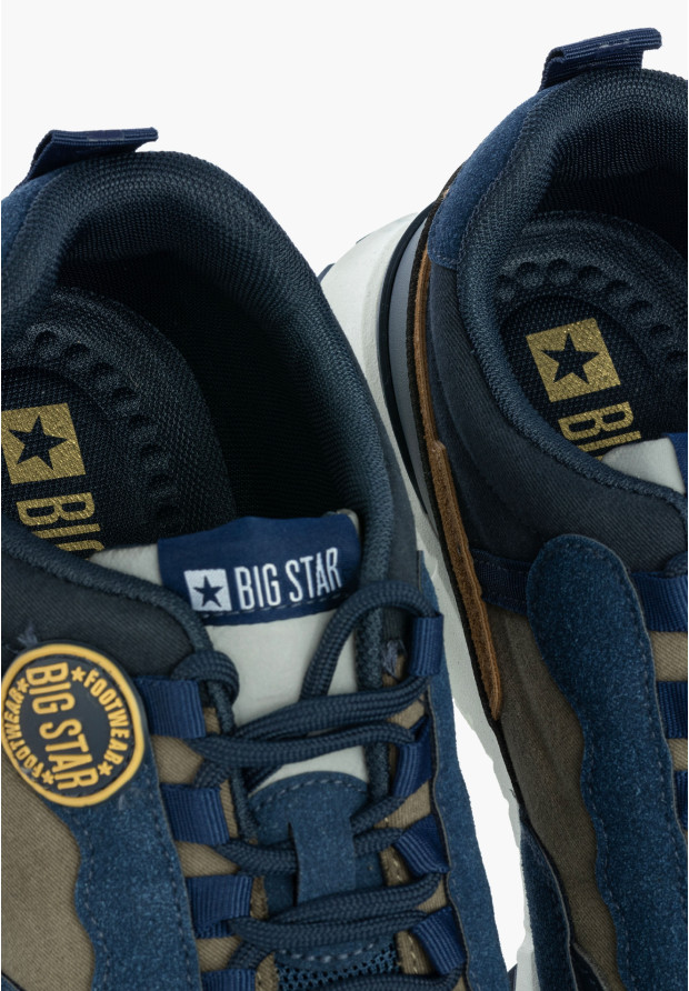 Buty Męskie BIG STAR Sneakersy Sportowe Granatowe RR174279