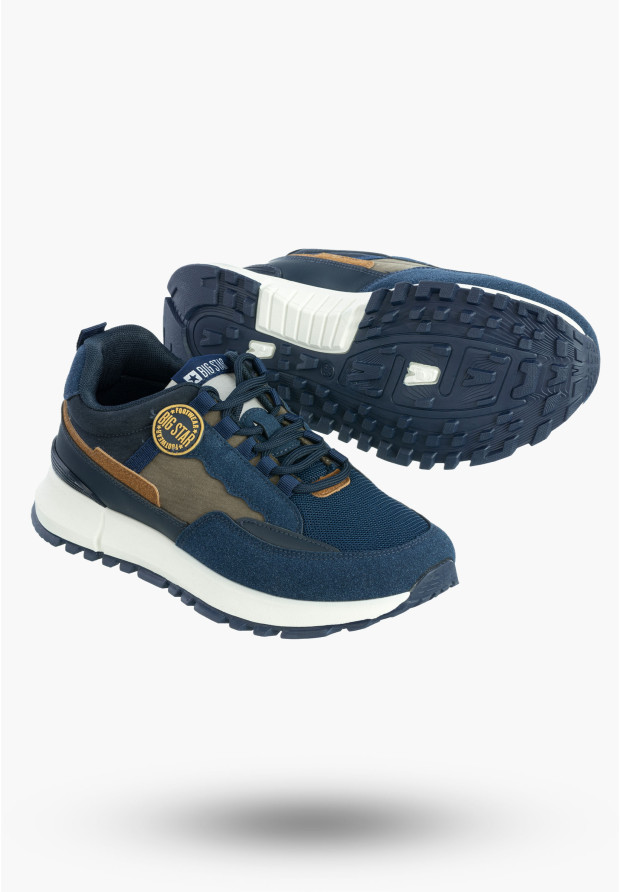 Buty Męskie BIG STAR Sneakersy Sportowe Granatowe RR174279