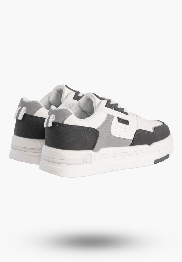 Sneakersy Damskie BIG STAR Buty Sportowe Białe Szare OO274A152