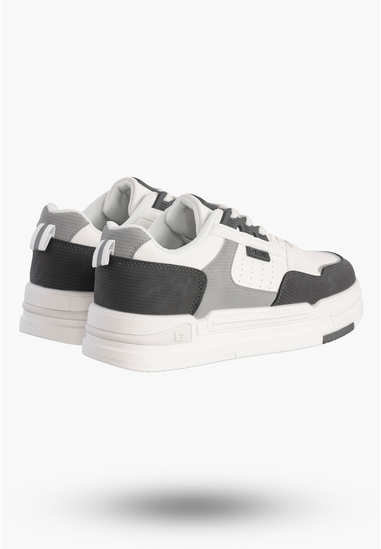 Sneakersy Damskie BIG STAR Buty Sportowe Białe Szare OO274A152
