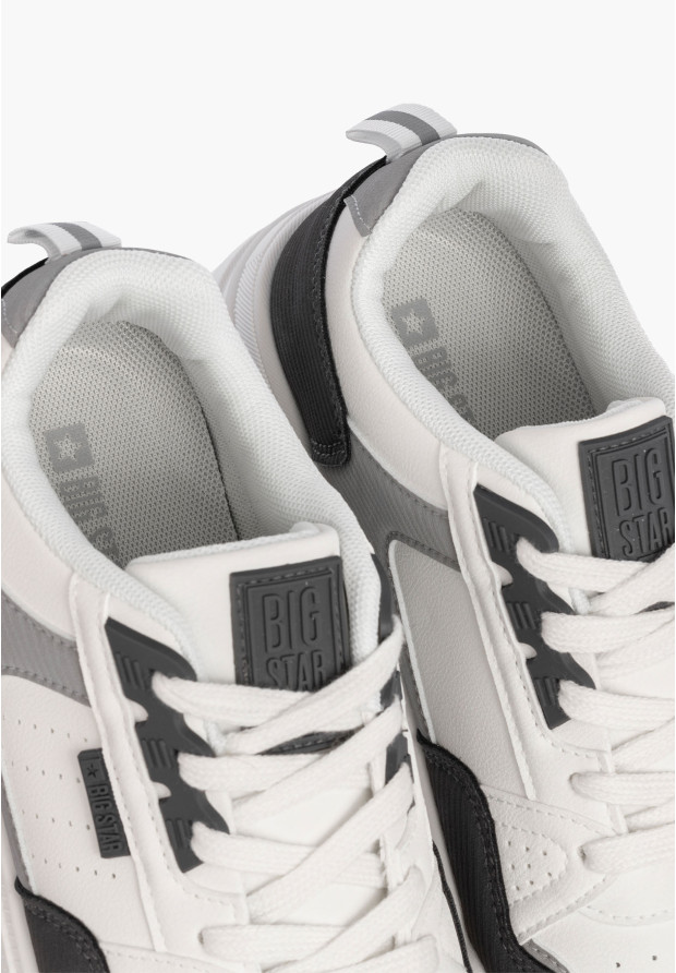 Sneakersy Damskie BIG STAR Buty Sportowe Białe Szare OO274A152