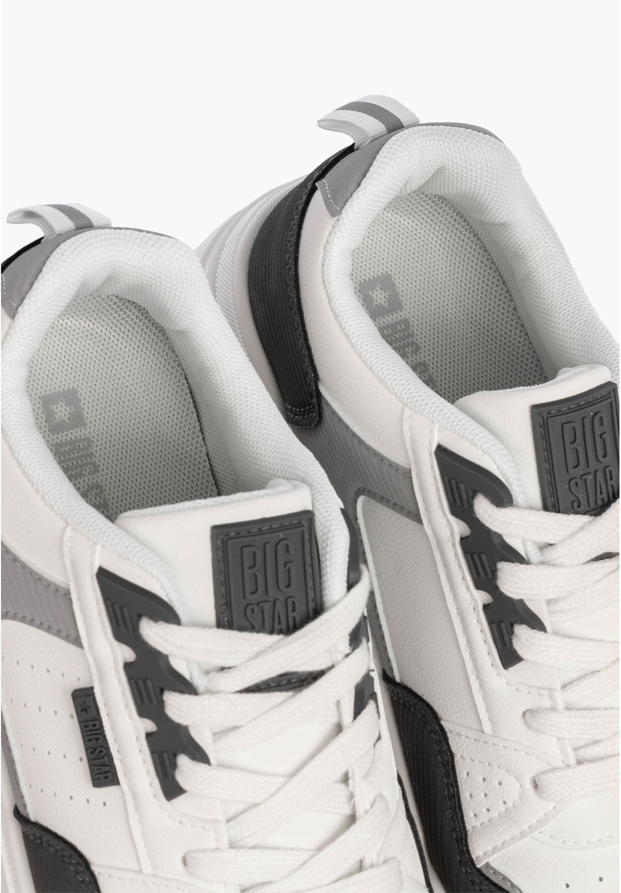 Sneakersy Damskie BIG STAR Buty Sportowe Białe Szare OO274A152