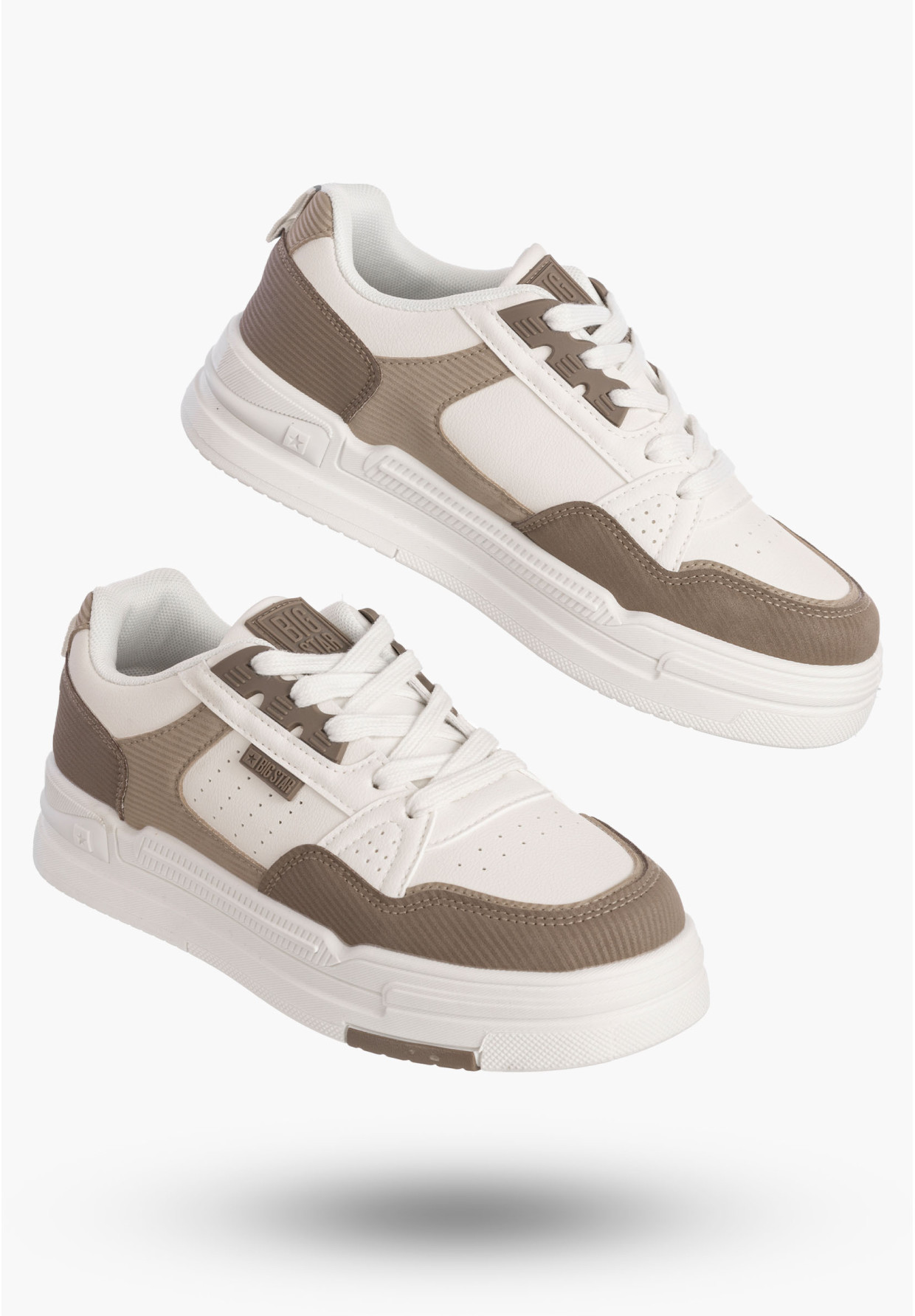 Sneakersy Damskie BIG STAR Buty Sportowe Beżowe OO274A151