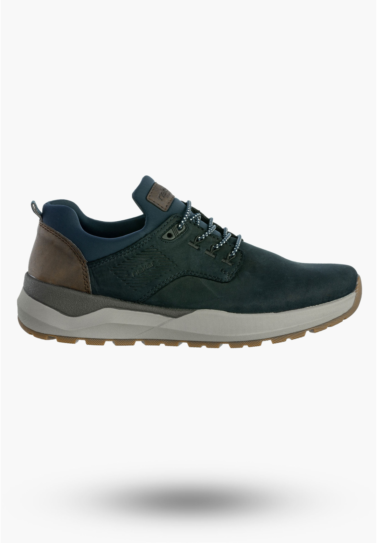 Buty Męskie RIEKER Półbuty Skórzane Sportowe Czarne 06050-14
