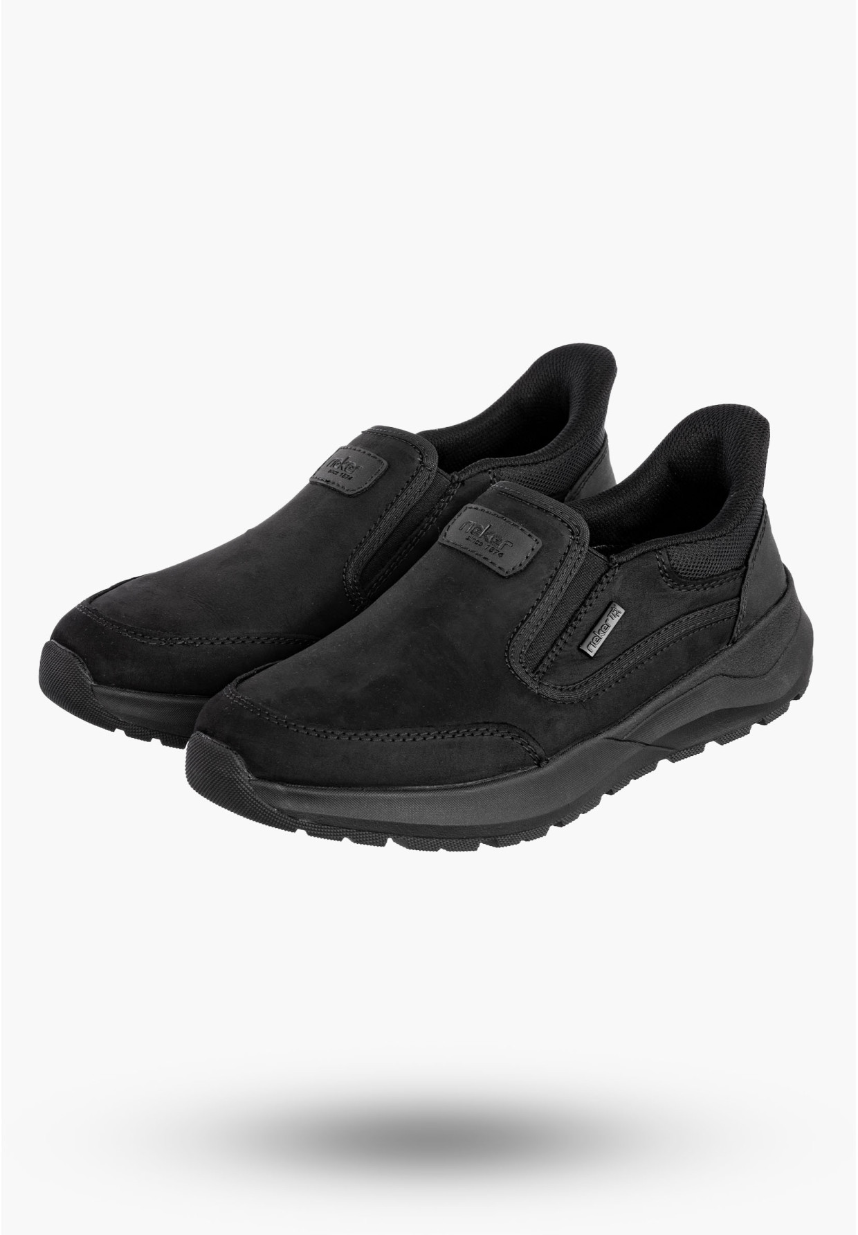 Buty Męskie RIEKER Półbuty Skórzane Sportowe Czarne 06052-00