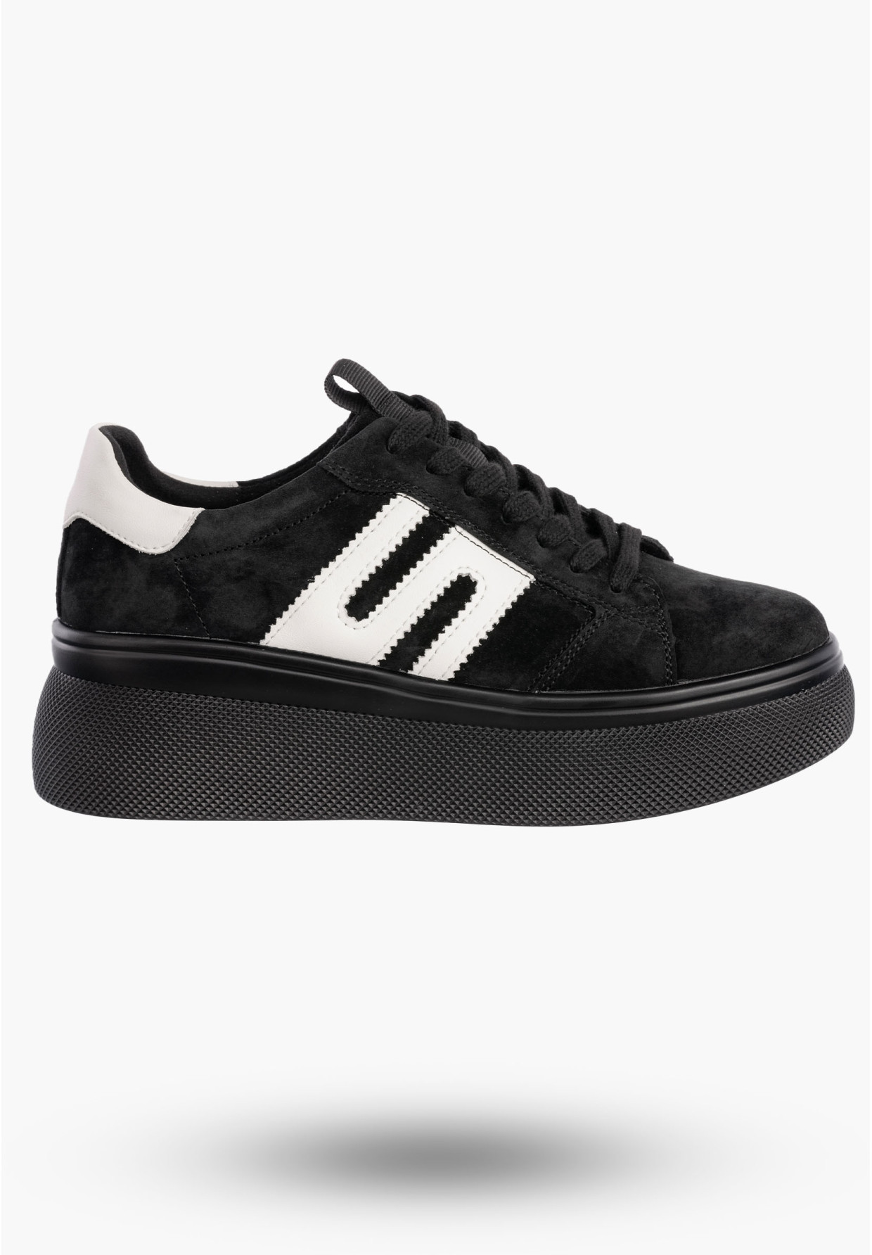Sneakersy Damskie FILIPPO Skórzane Buty Sportowe Półbuty Czarne DP7175