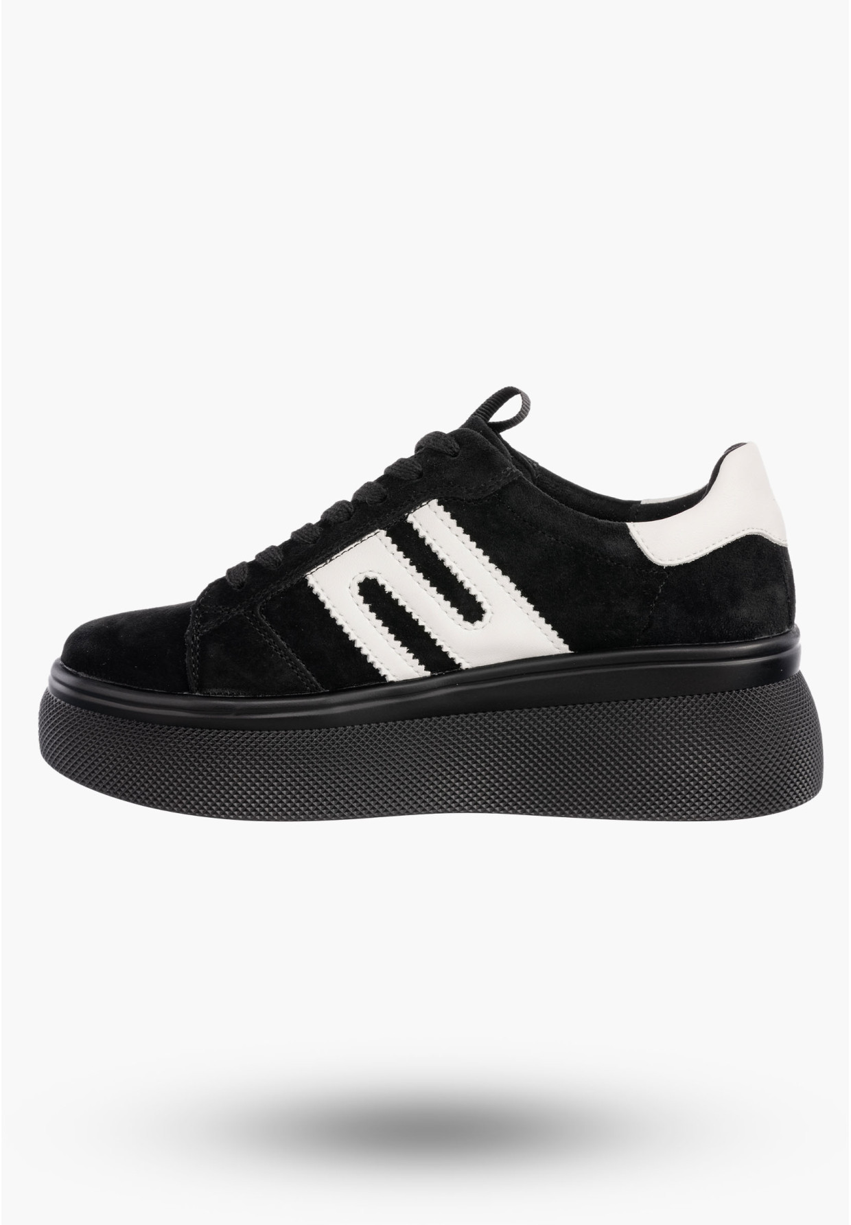 Sneakersy Damskie FILIPPO Skórzane Buty Sportowe Półbuty Czarne DP7175