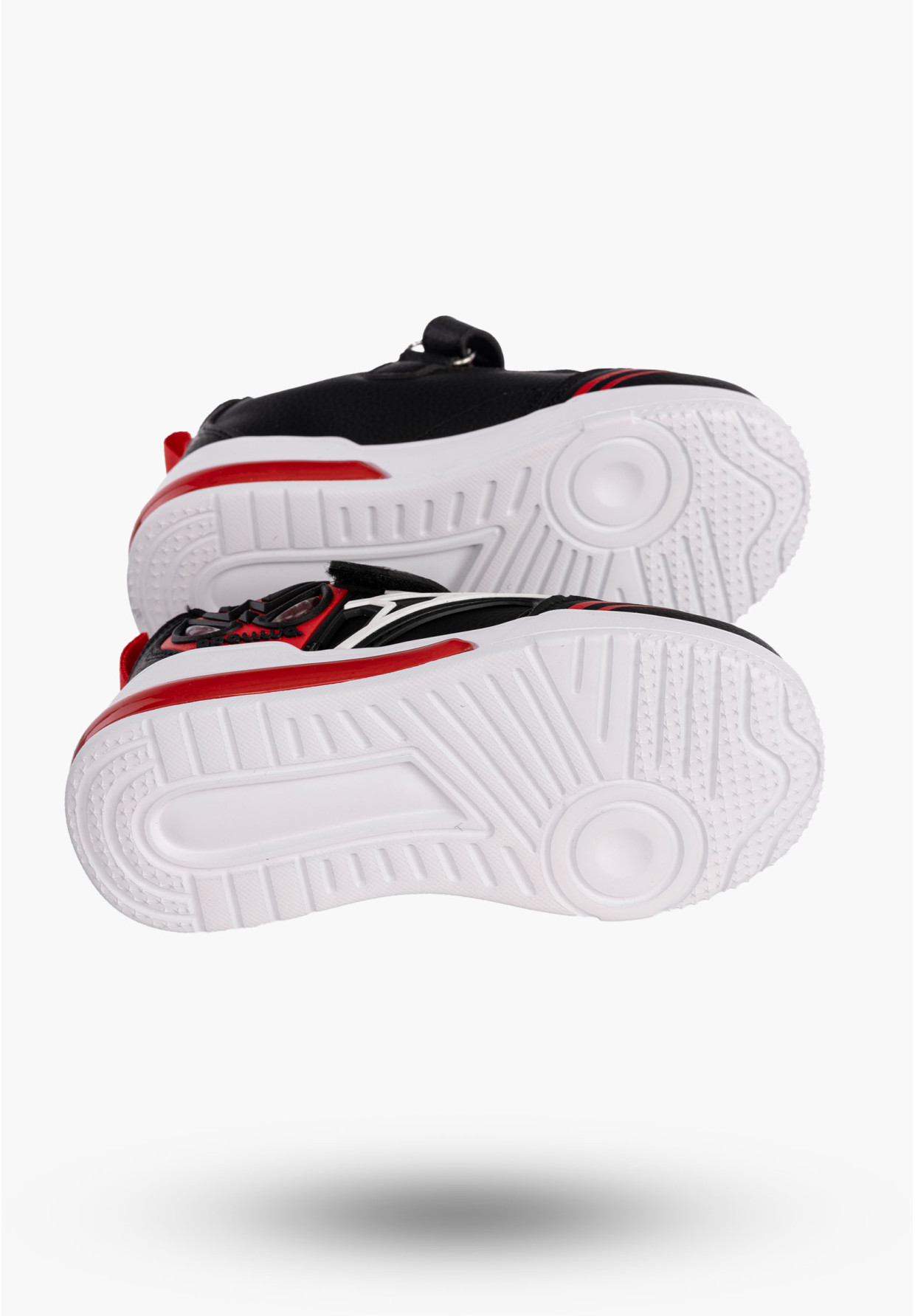 Sneakersy Dziecięce Na Rzepy Czarne Buty Sportowe Świecące T6518P