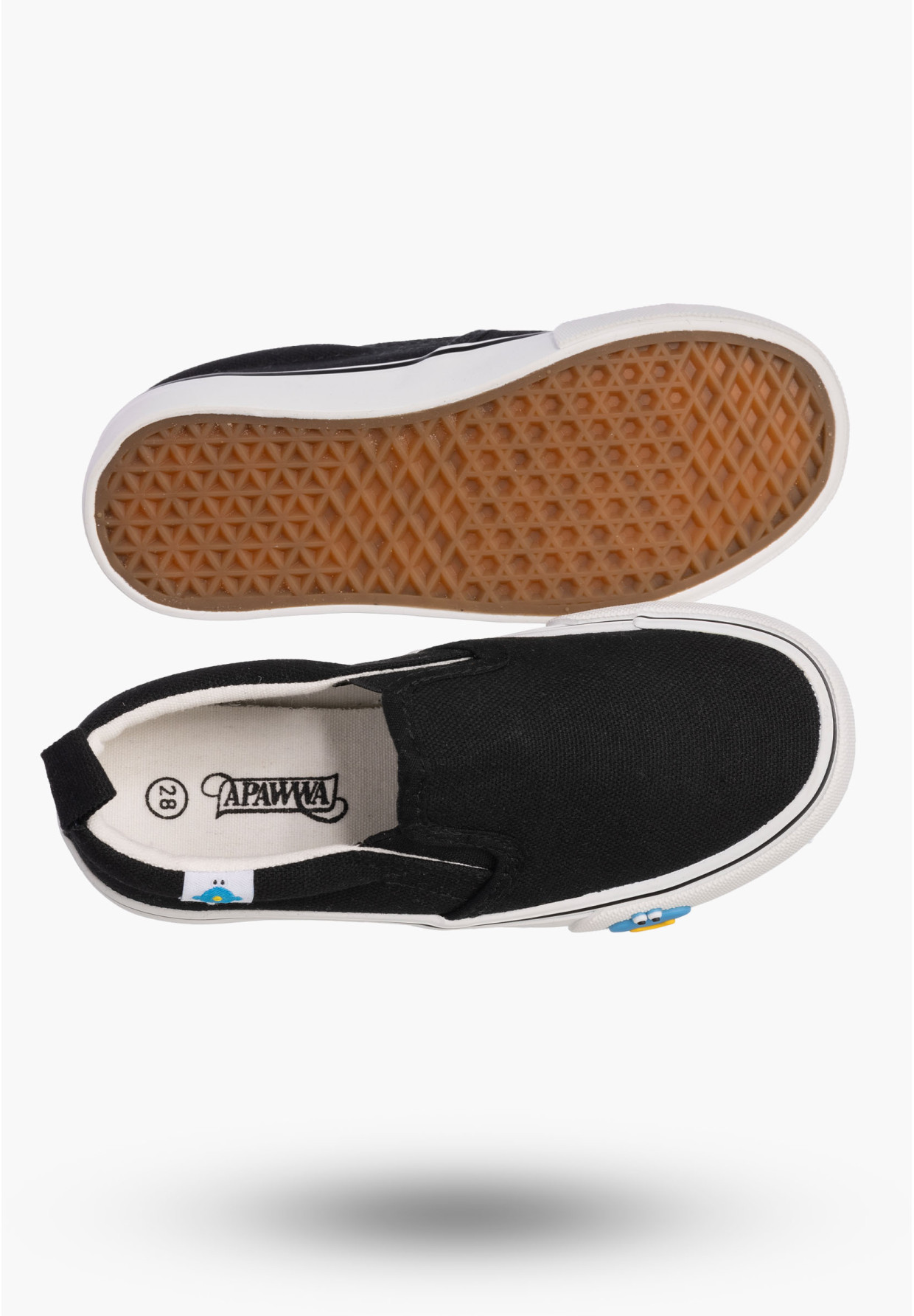 Tenisówki Dziecięce Trampki Czarne Wsuwane Buty Chłopięce R1435P