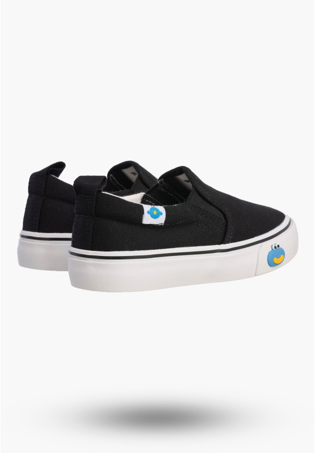 Tenisówki Dziecięce Trampki Czarne Wsuwane Buty Chłopięce R1435P