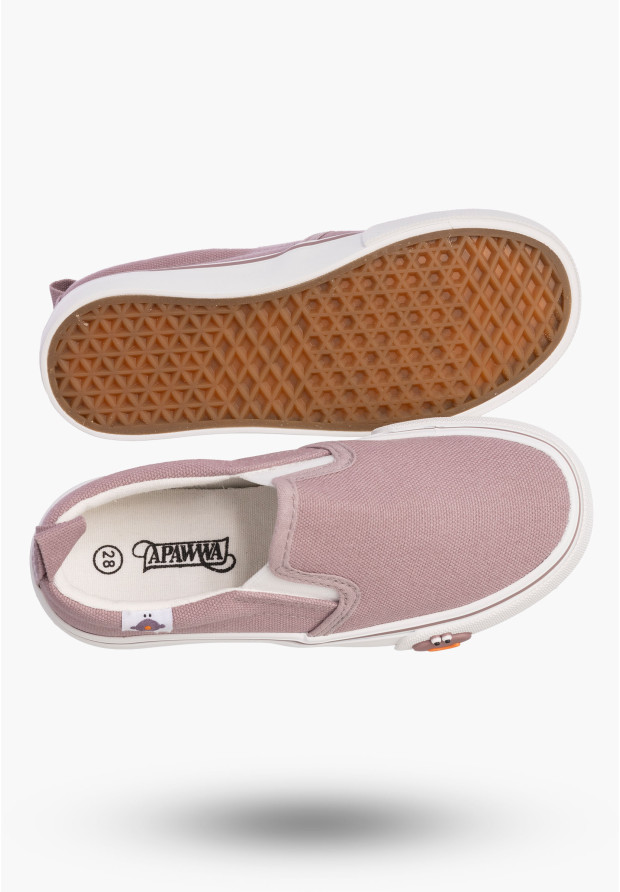 Tenisówki Dziecięce Trampki Różowe Wsuwane Buty Dziewczęce R1435P