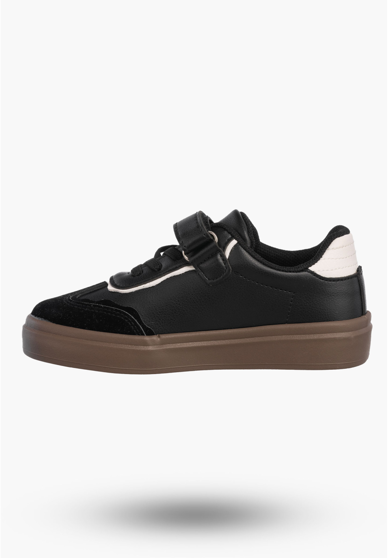 Buty Chłopięce Trampki Czarne Sneakersy na Rzepy Dziecięce R1444P