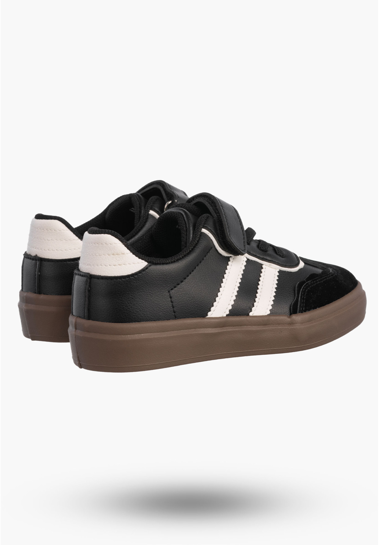 Buty Chłopięce Trampki Czarne Sneakersy na Rzepy Dziecięce R1444P