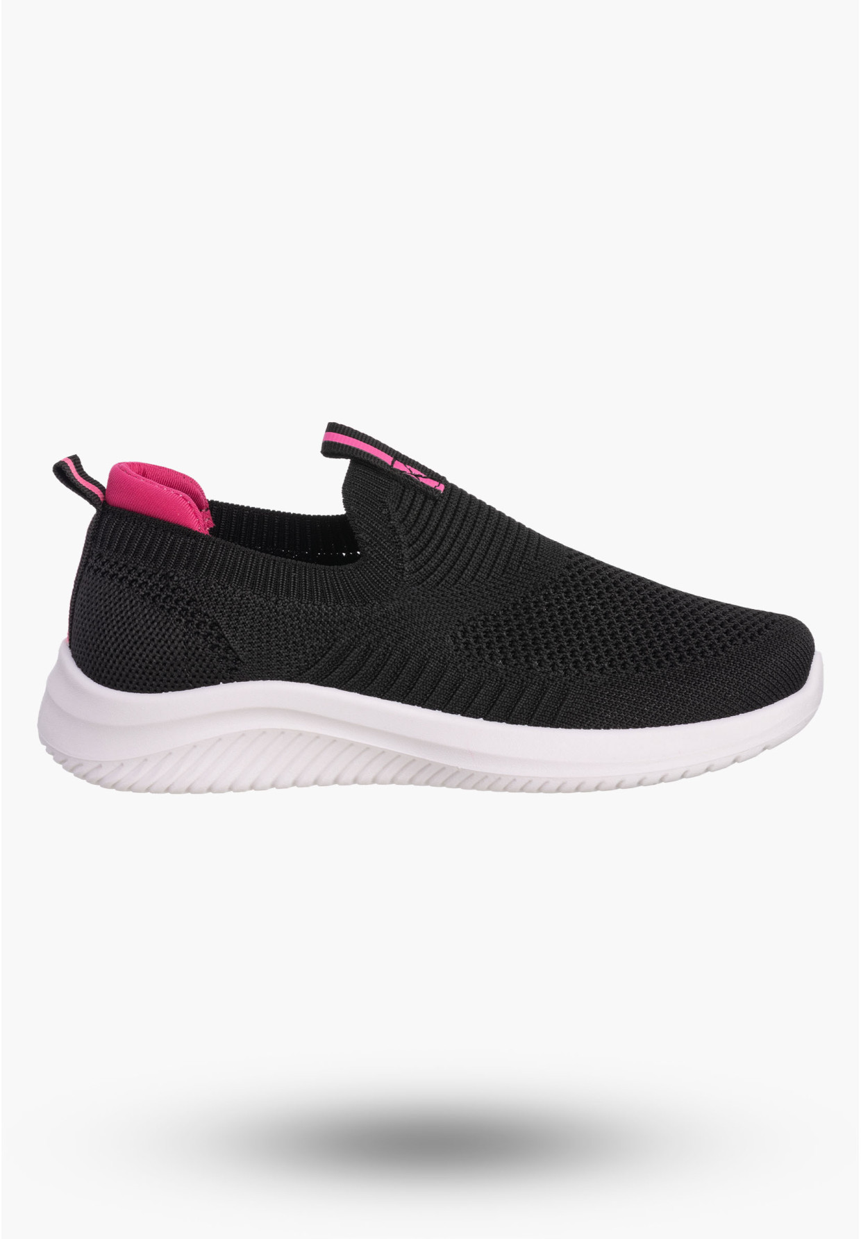 Buty Dziewczęce Sneakersy Czarne Wsuwane Tenisówki Dziecięce Z2401P