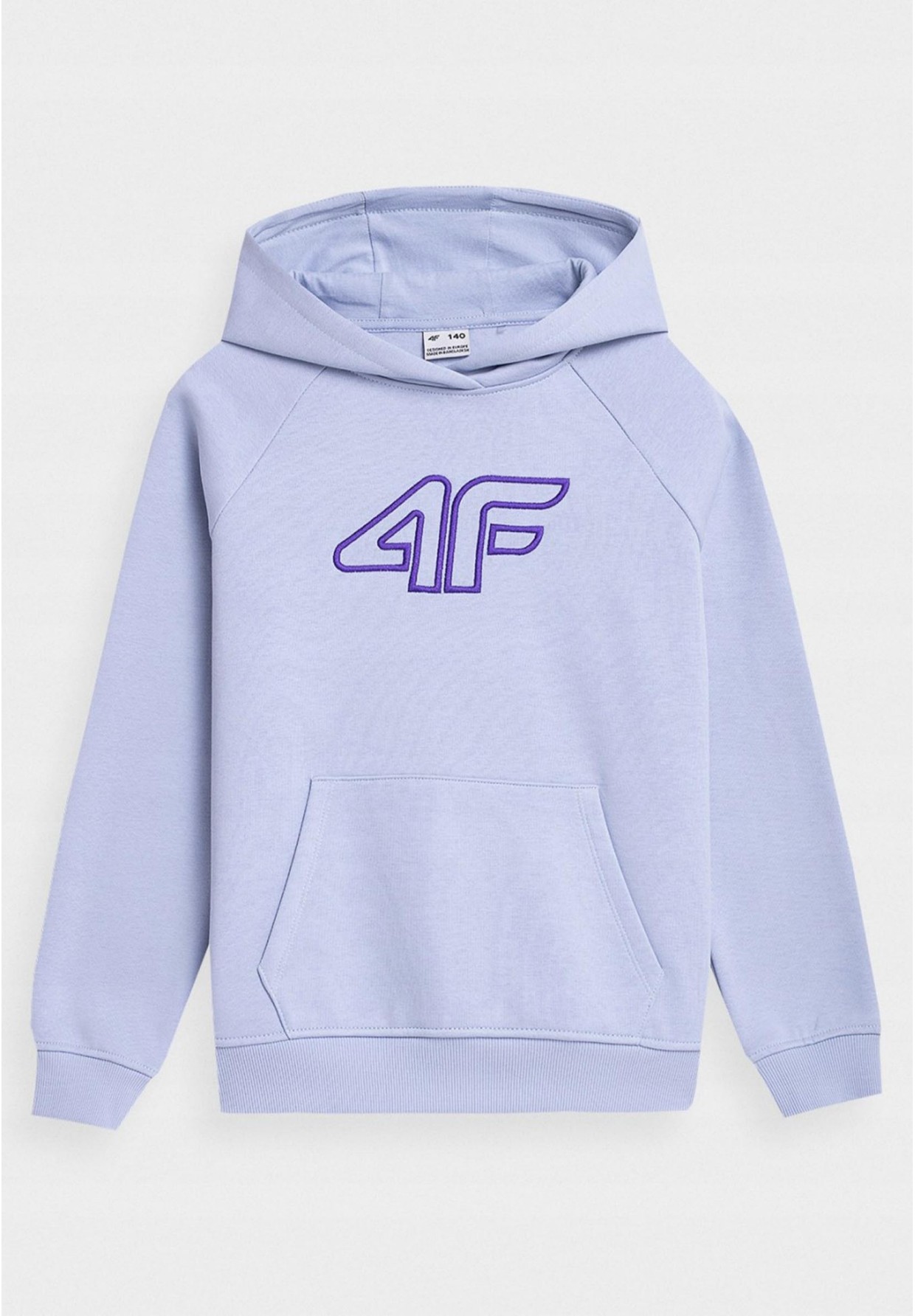 Bluza Dziewczęca 4F z kapturem fioletowa