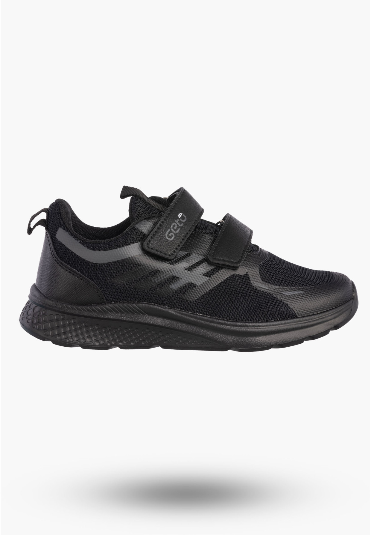 Buty Chłopięce Sneakersy Czarne Na Rzepy Sportowe Materiałowe A-521