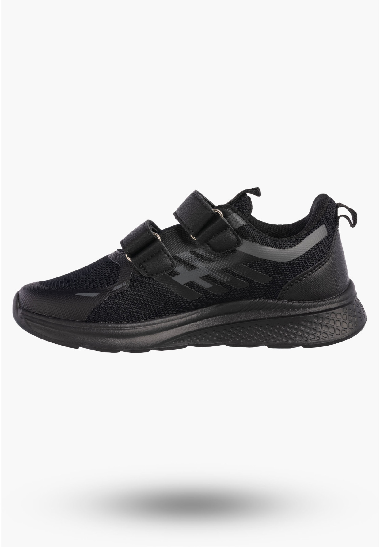 Buty Chłopięce Sneakersy Czarne Na Rzepy Sportowe Materiałowe A-521