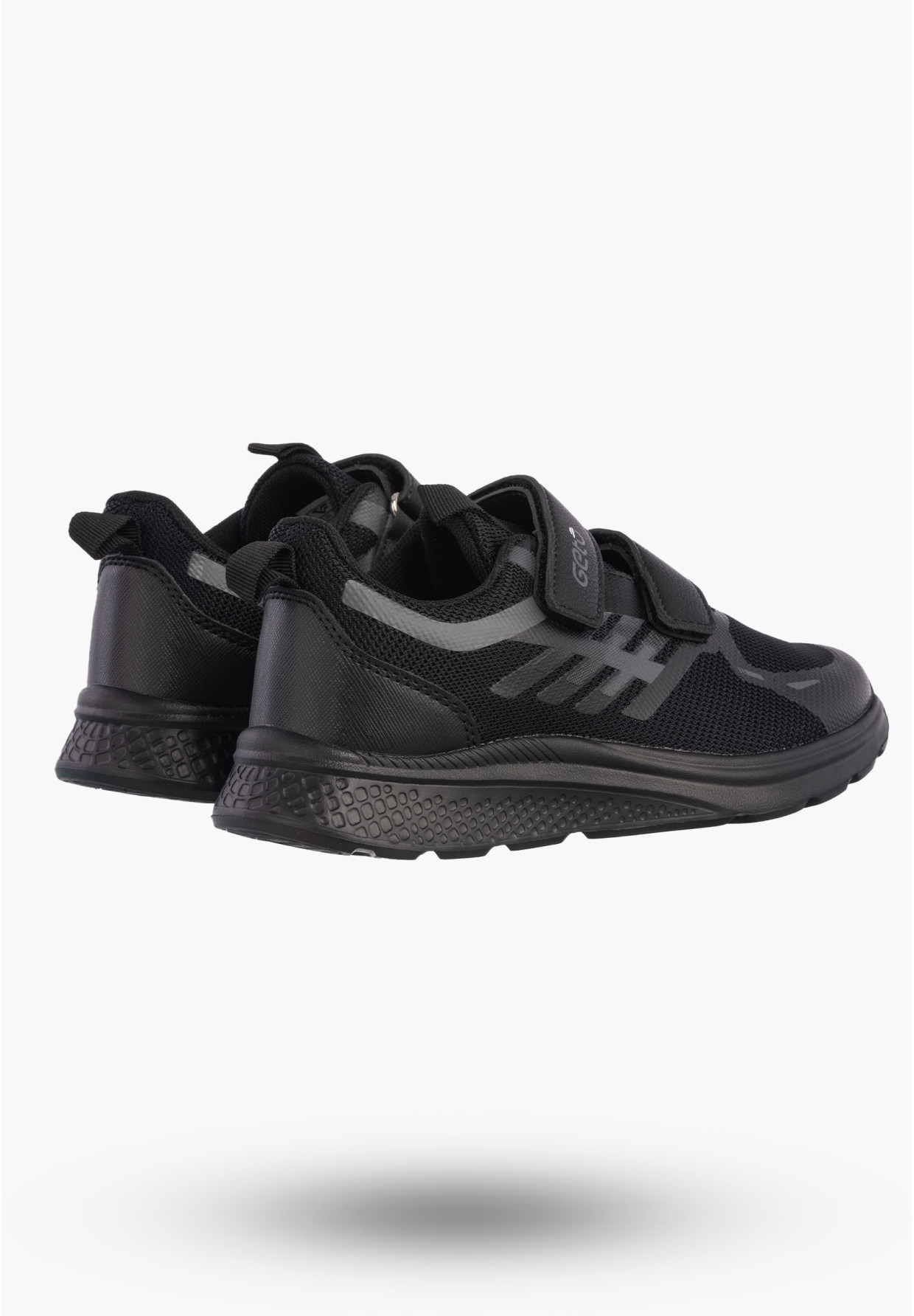 Buty Chłopięce Sneakersy Czarne Na Rzepy Sportowe Materiałowe A-521