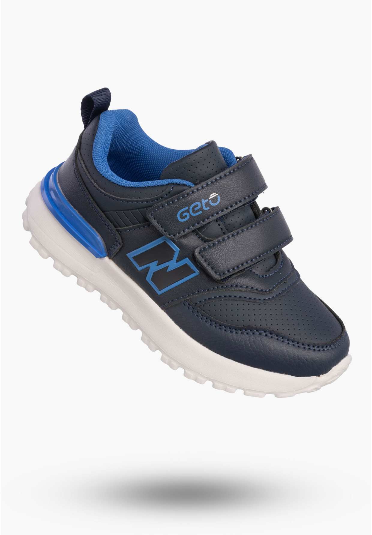 Buty Chłopięce Sneakersy Granatowe Na Rzepy Sportowe Eko Skóra A-525