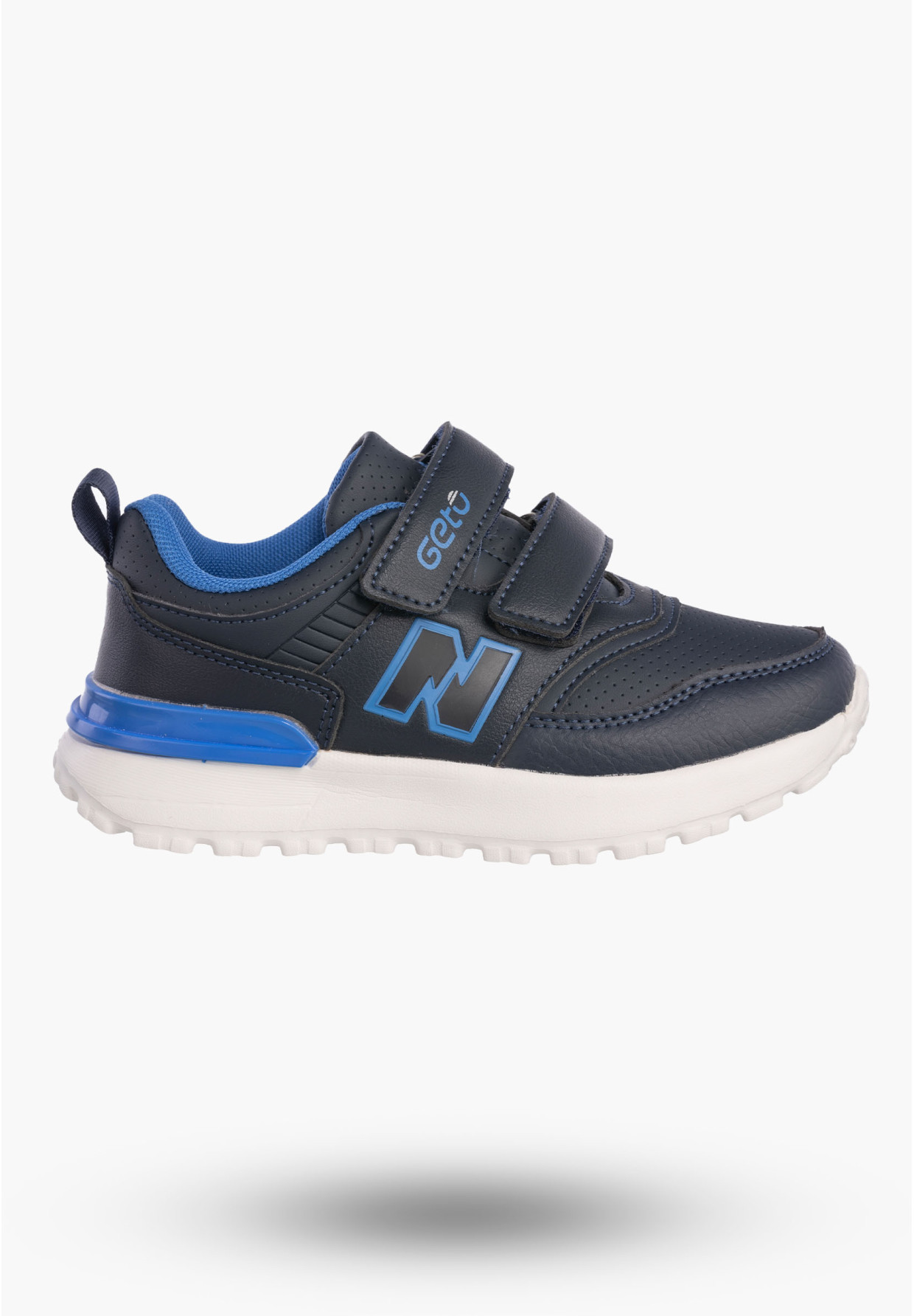 Buty Chłopięce Sneakersy Granatowe Na Rzepy Sportowe Eko Skóra A-525