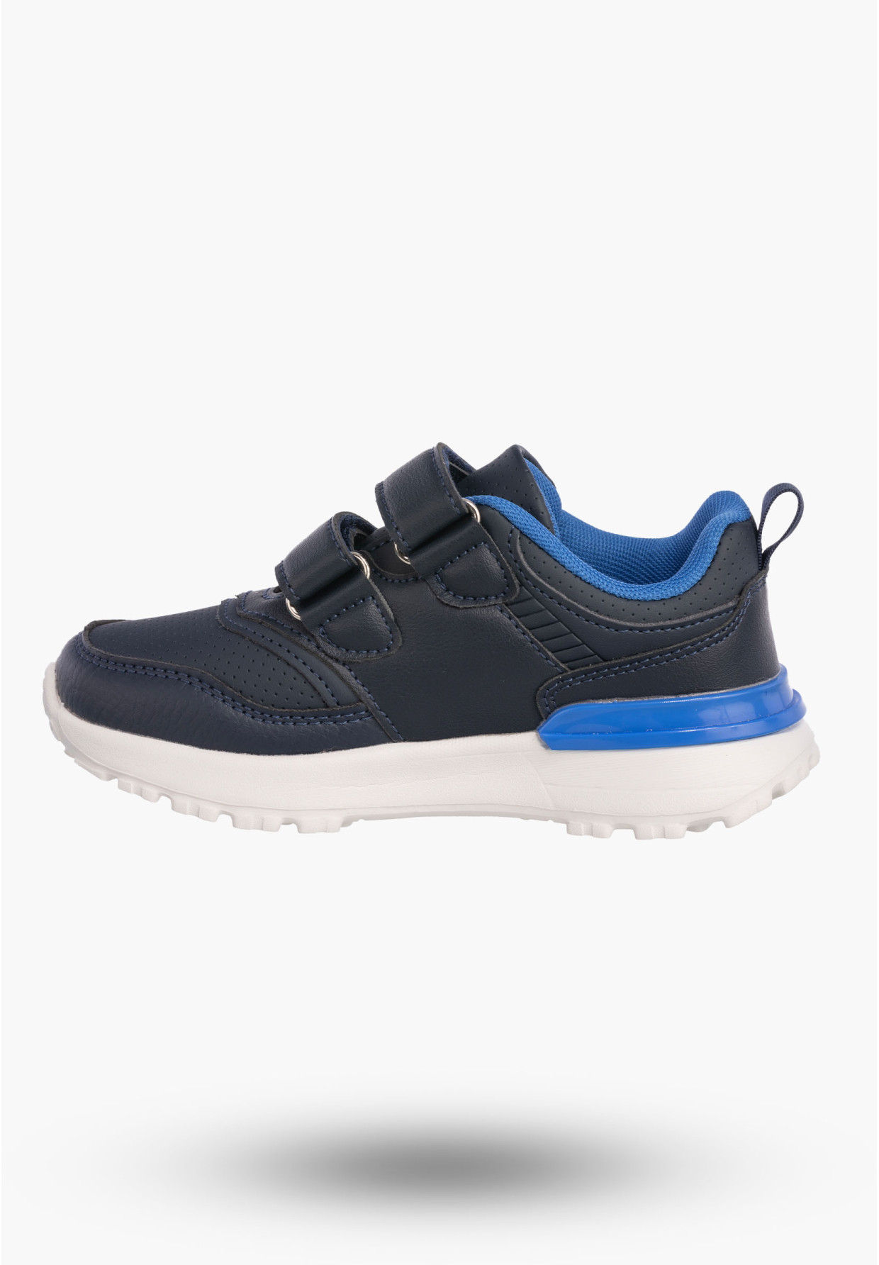 Buty Chłopięce Sneakersy Granatowe Na Rzepy Sportowe Eko Skóra A-525